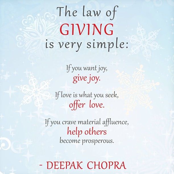 The Law of Giving and Receiving